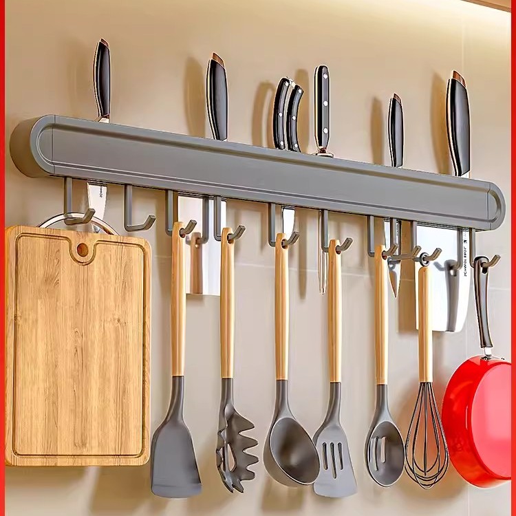 免打孔厨房挂钩架刀架壁挂多功能厨具勺子铲子刀具置物架厨房用