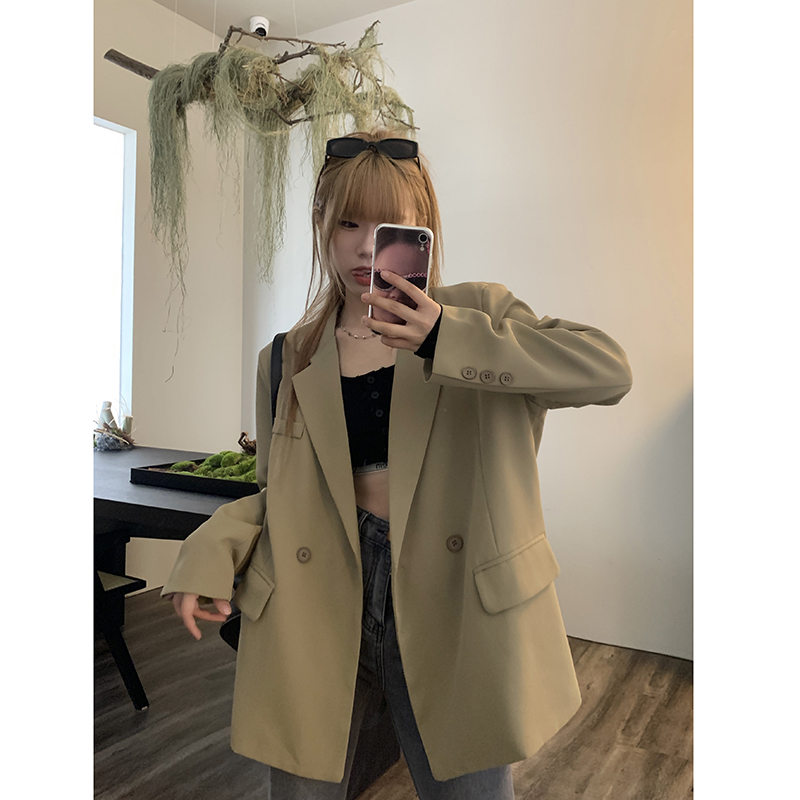 2023新款高级感宽松西装外套女简约时尚外套女