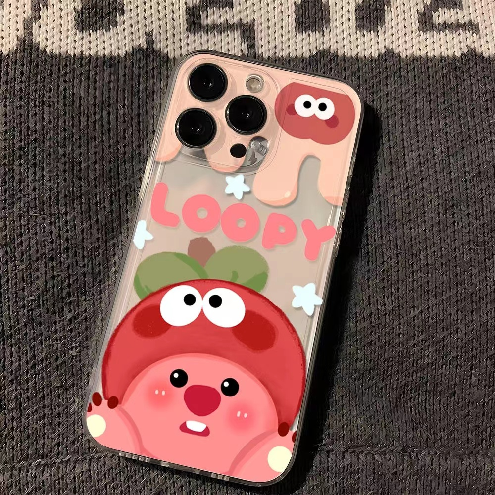 草莓loopy海狸手机壳适用于苹果/华为/小米/OPPO/VIVO透明保护壳