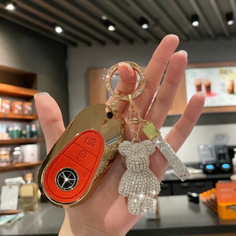 奔驰钥匙套c260l汽车e300l壳c200lA级glc包E级gla/gle350s级glb扣