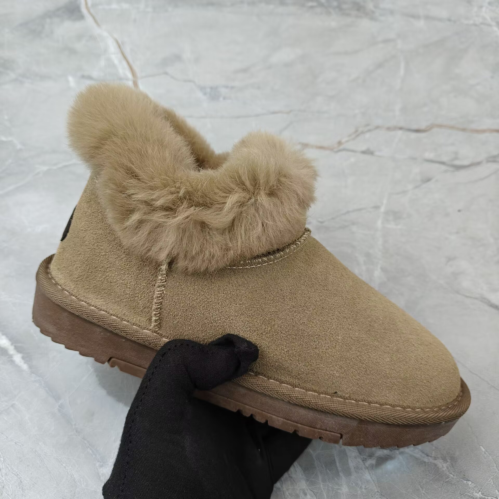 圆头平底雪地靴3356