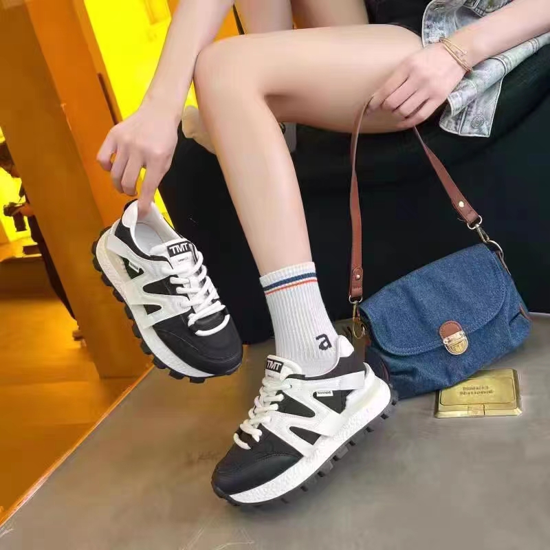 厚底老爹华夫阿甘鞋女爆款秋季新款韩版百搭学生跑步运动鞋 9218