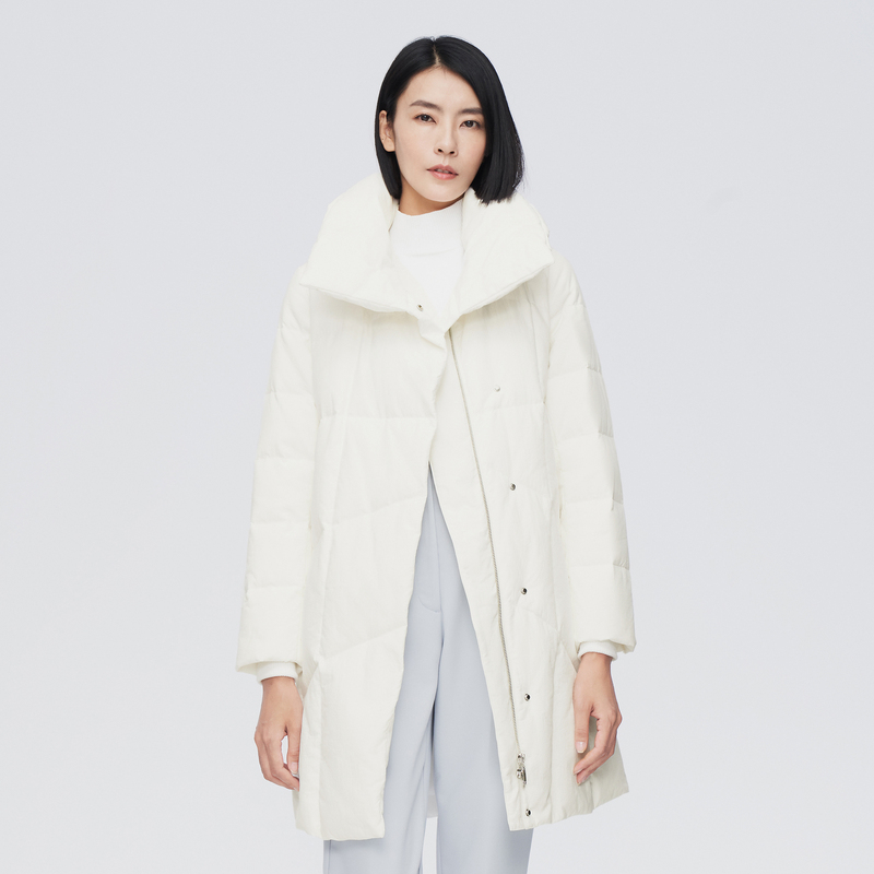 波司登90鹅绒冬季加厚防风保暖女款羽绒服女士中长款