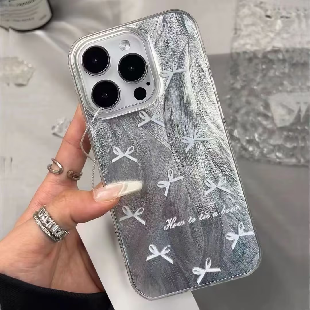 英文白蝴蝶适用于苹果iphone新款防摔个性潮流网红小众艺术手机壳