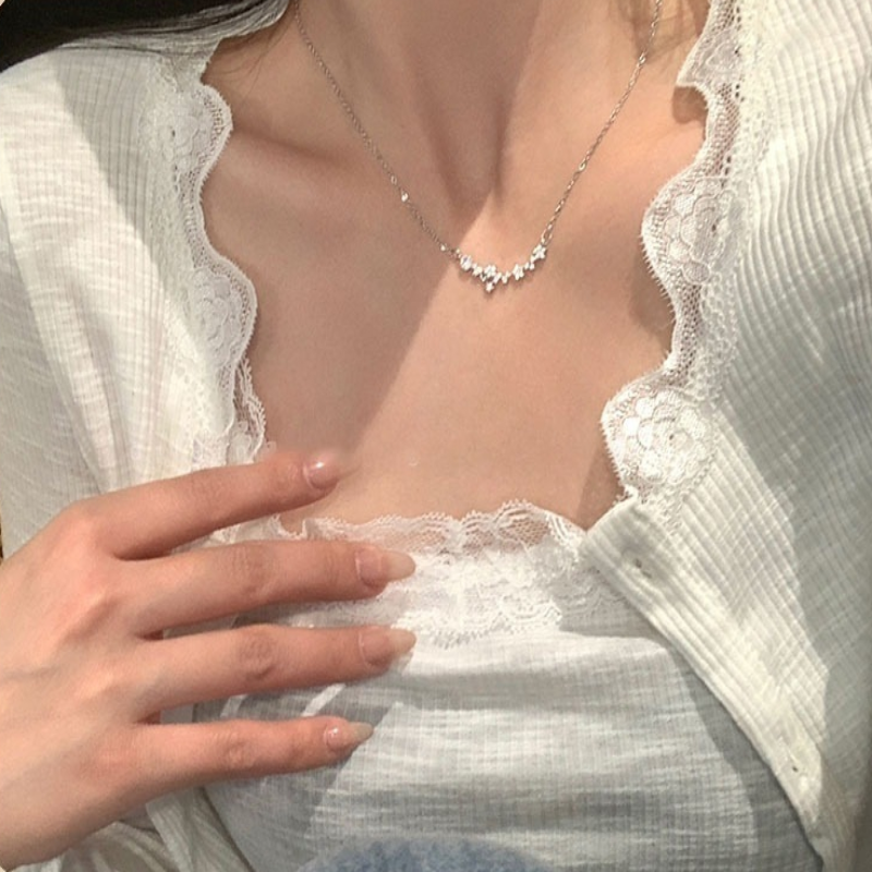 精致锆石星星项链女轻奢小众设计高级感锁骨链ins简约冷淡风配饰