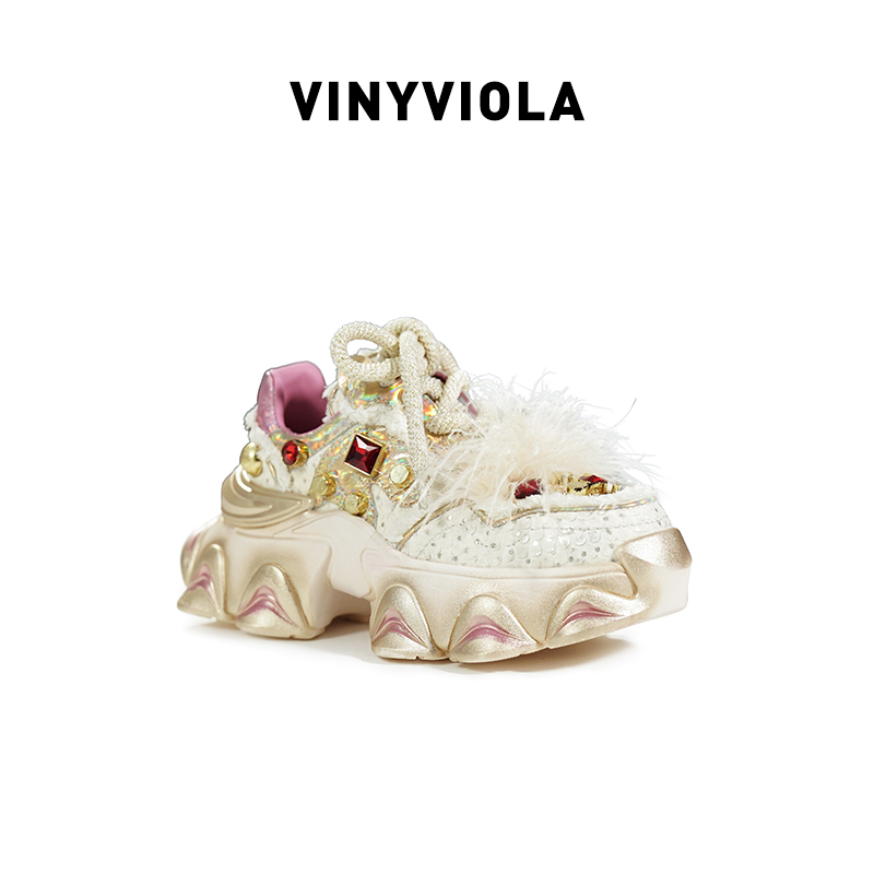 VINYVIOLA夏23年新款设计师厚底轻奢时尚百搭老爹鞋【十二生肖·马】