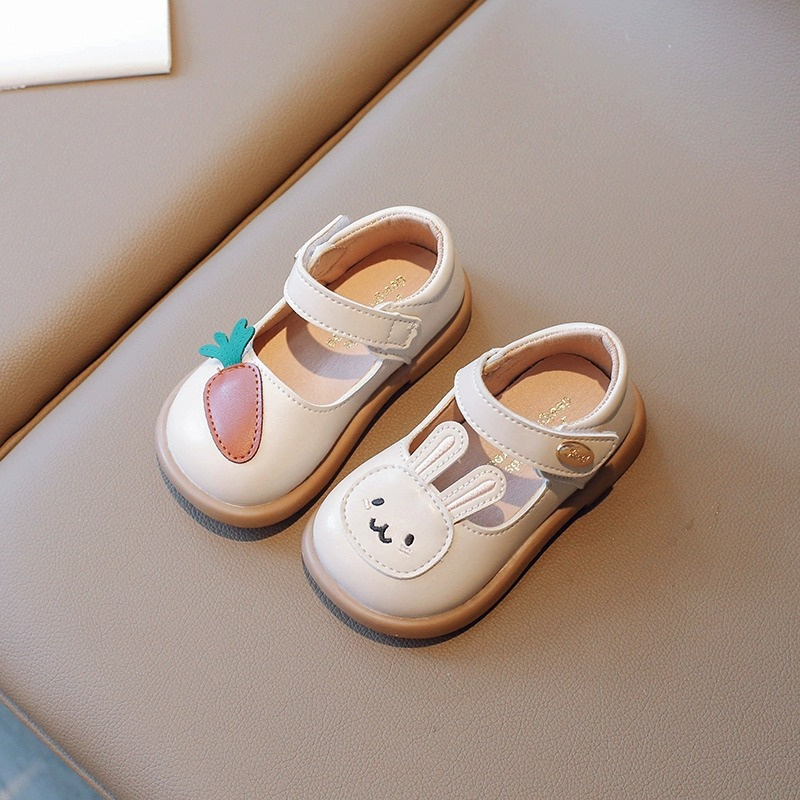 回力瑞女童小皮鞋2024春秋新款儿童防滑公主鞋软底单鞋小兔学步鞋