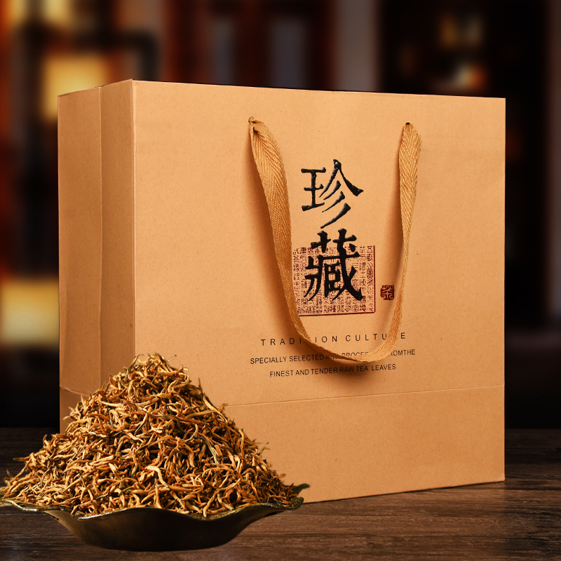 金骏眉红茶特级浓香型茶叶2023新茶正宗养胃红茶叶高档礼盒装500g
