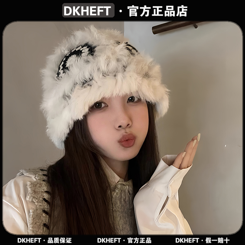DKHEFT官方正品秋冬季帽保暖防寒渔夫帽女款2023爆款国潮醒狮帽子
