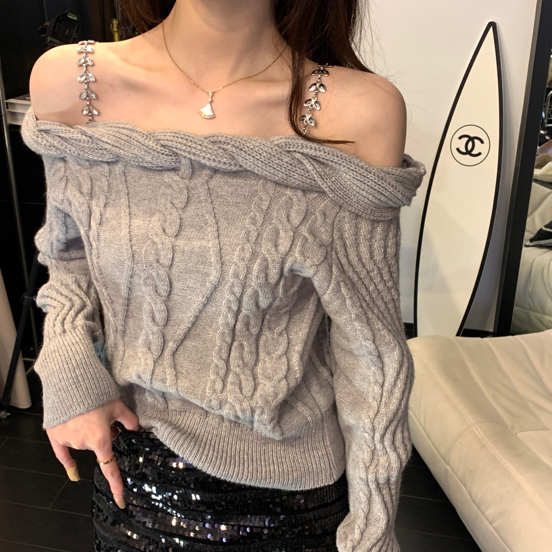 佳人如期设计感毛衣XS30065