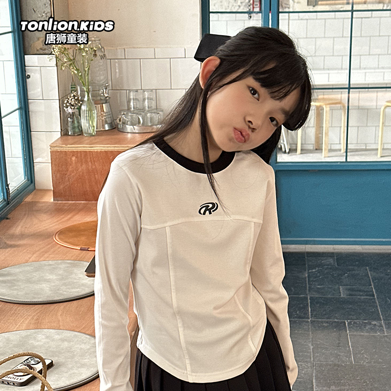 tonlionkids/唐狮童装春秋休闲长袖T恤110-170