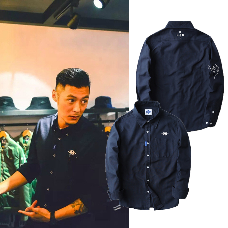 MADNESS MDNS WRUEI SHIRT 余文乐休闲长袖衬衣男士潮牌百搭衬衫