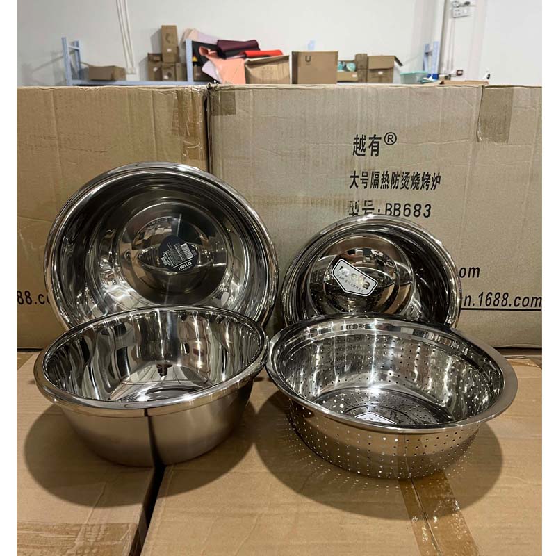ML1010 不锈钢淘米不锈钢洗菜盆4件套