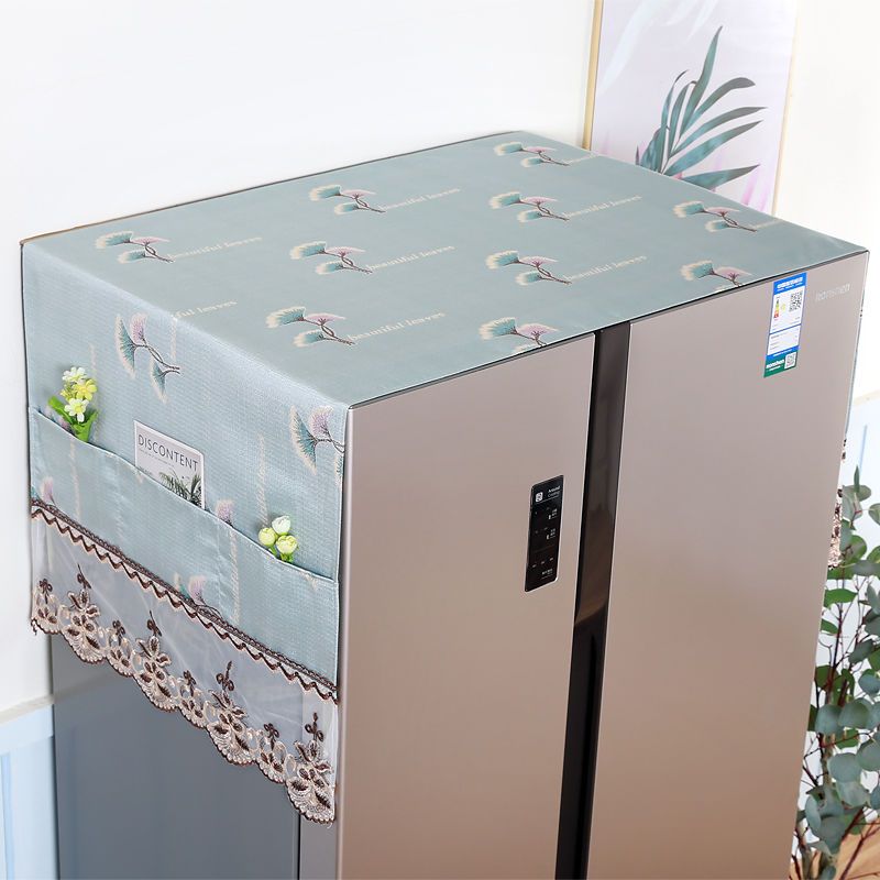 冰箱防尘罩防尘布盖布保护罩微波炉洗衣机双开门单开门冰箱罩盖巾