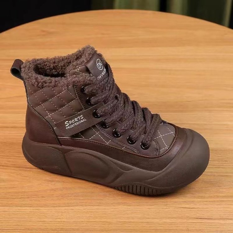 冬季回力休闲女鞋2023新款雪地靴女保暖厚底加绒增高马丁短靴棉鞋