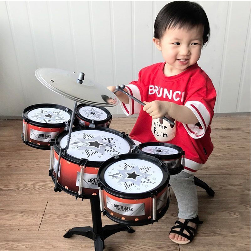 架子鼓儿童玩具初学者启蒙爵士鼓练习鼓鼓敲打乐器3岁+吉他87幼儿