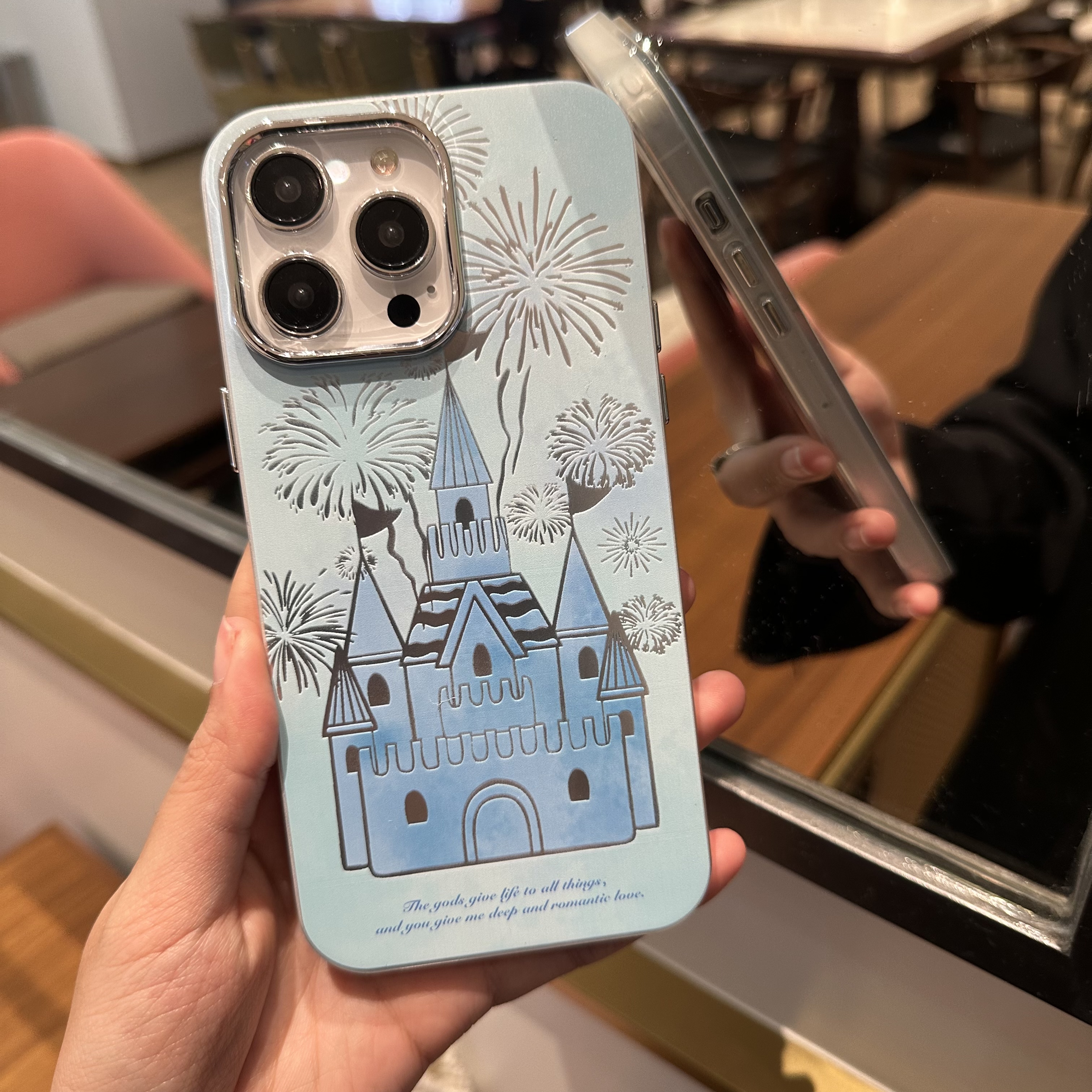 新年梦幻城堡渐变烟花高级感iPhone15promax手机壳14/13/12