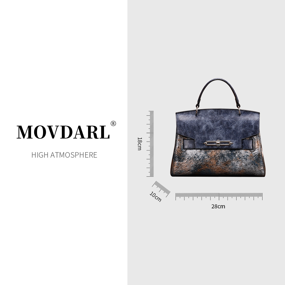 【宠粉福利】MOVDARL/陌黛尔新款时尚单肩手提包8022蓝色