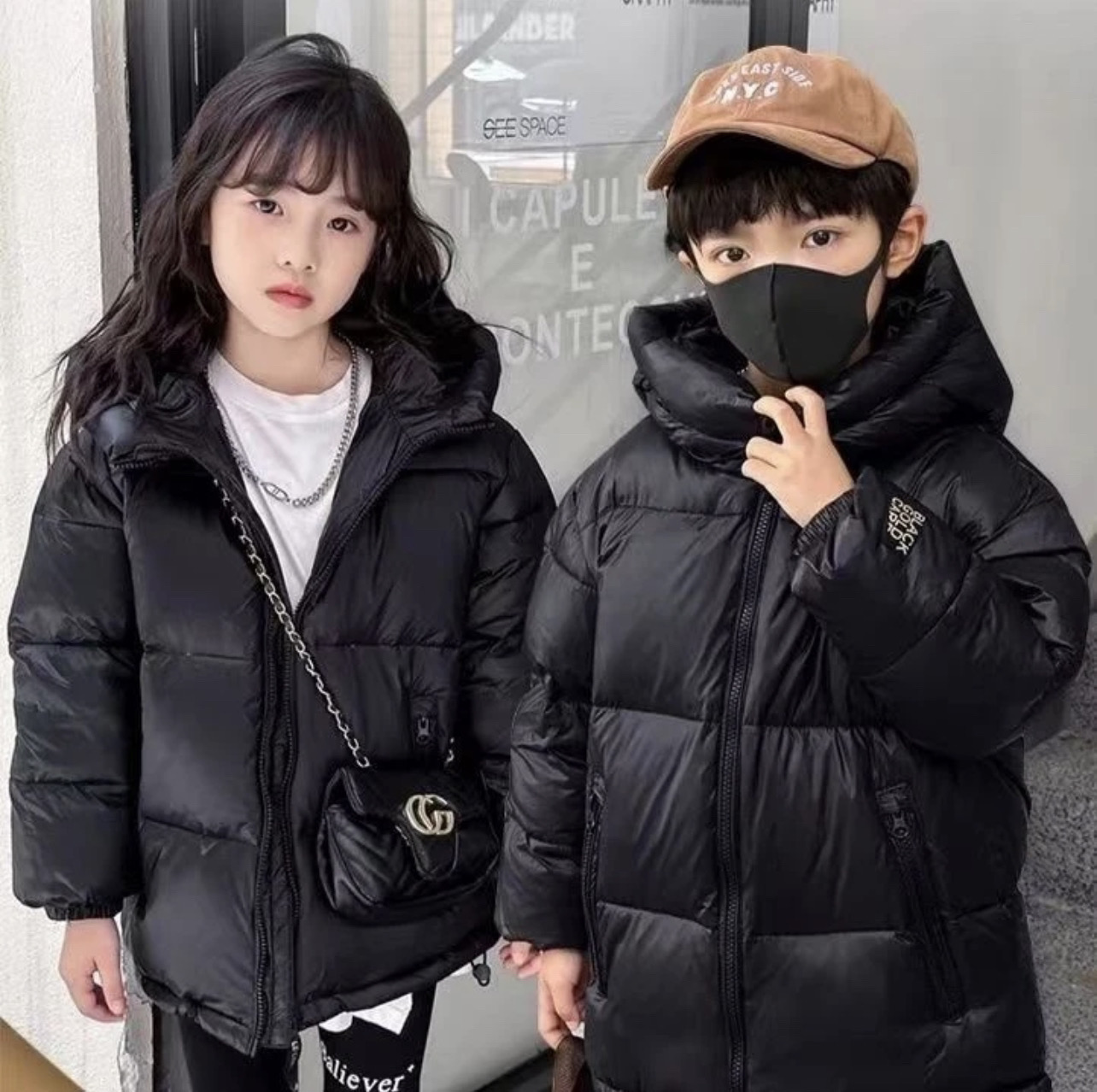 冬季儿童羽绒服男女童加厚韩版中大童外套亲子