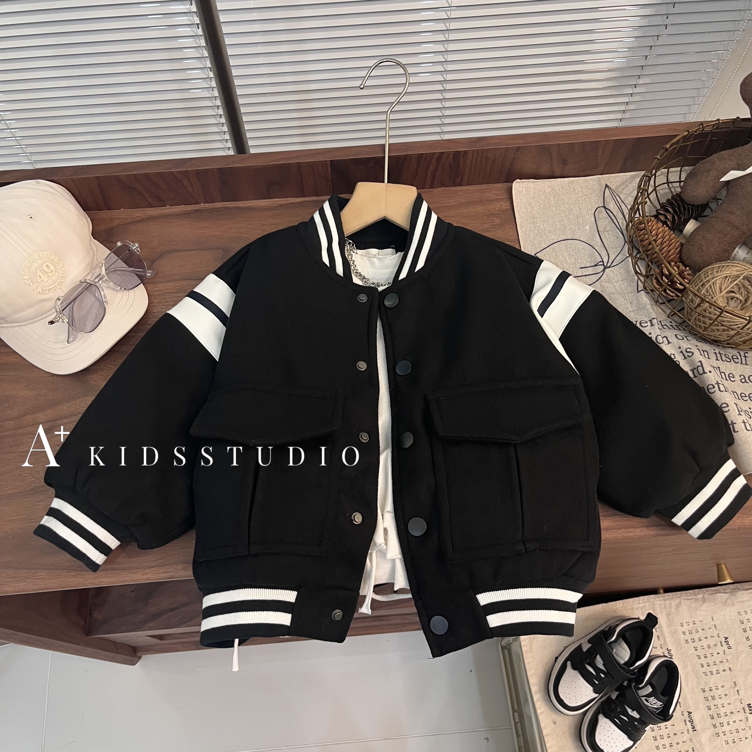 【小向子·现货】儿童秋冬韩版棒球服棉衣男女中童冬装棉hyp1137
