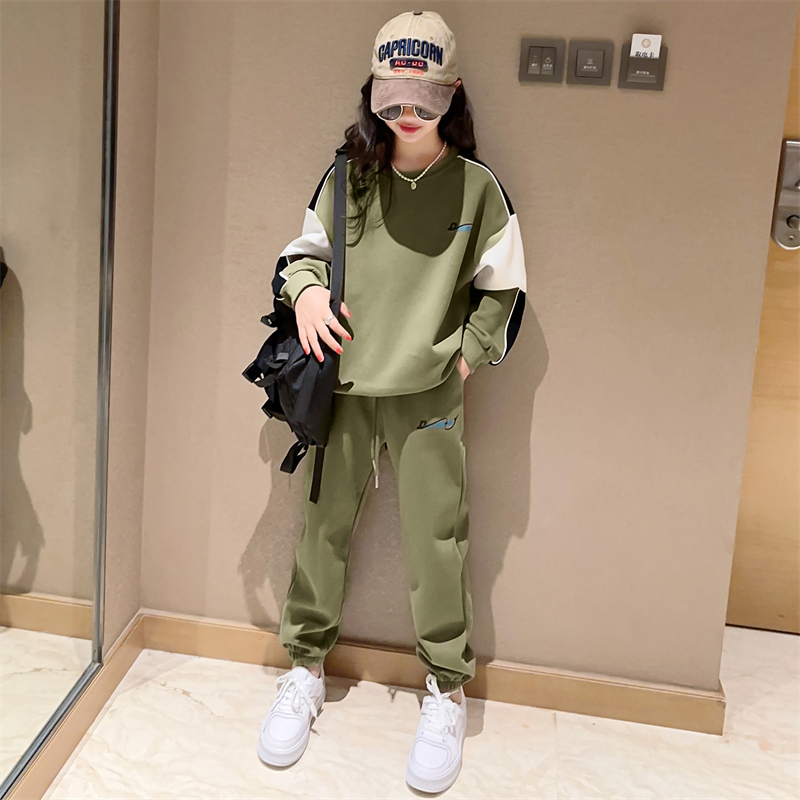 女童秋装卫衣套装2023洋气新款中大儿童6-12岁16岁韩版运动两件套