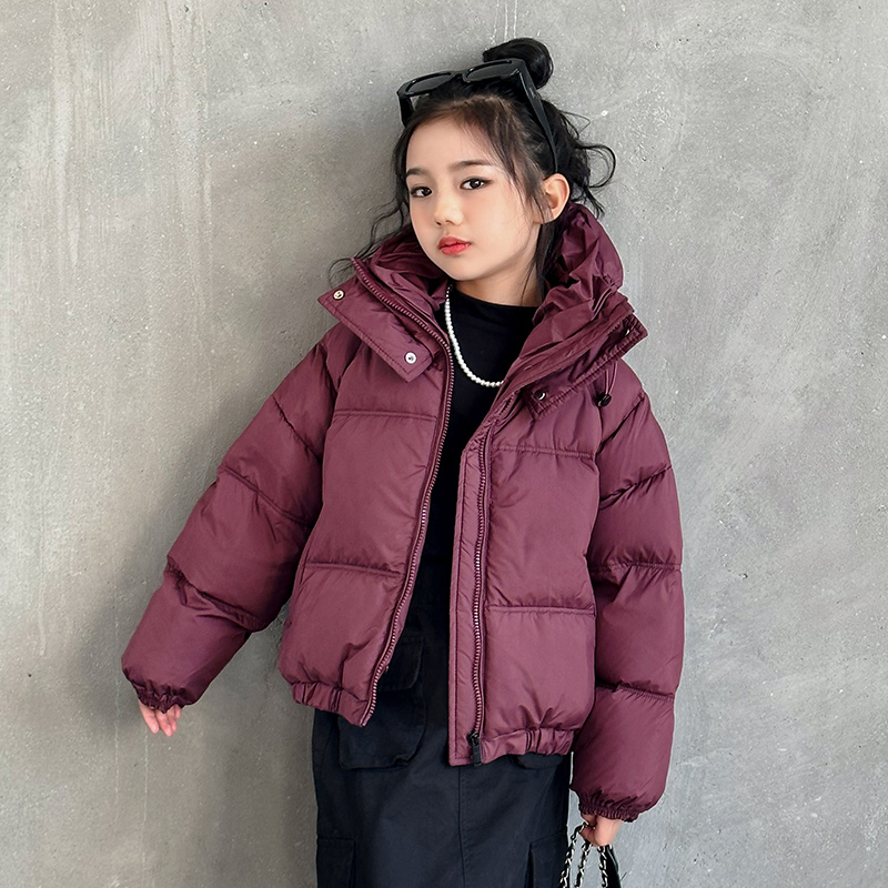 女童短款羽绒服6-12岁15岁2023新款冬季洋气中大儿童时髦加厚外套