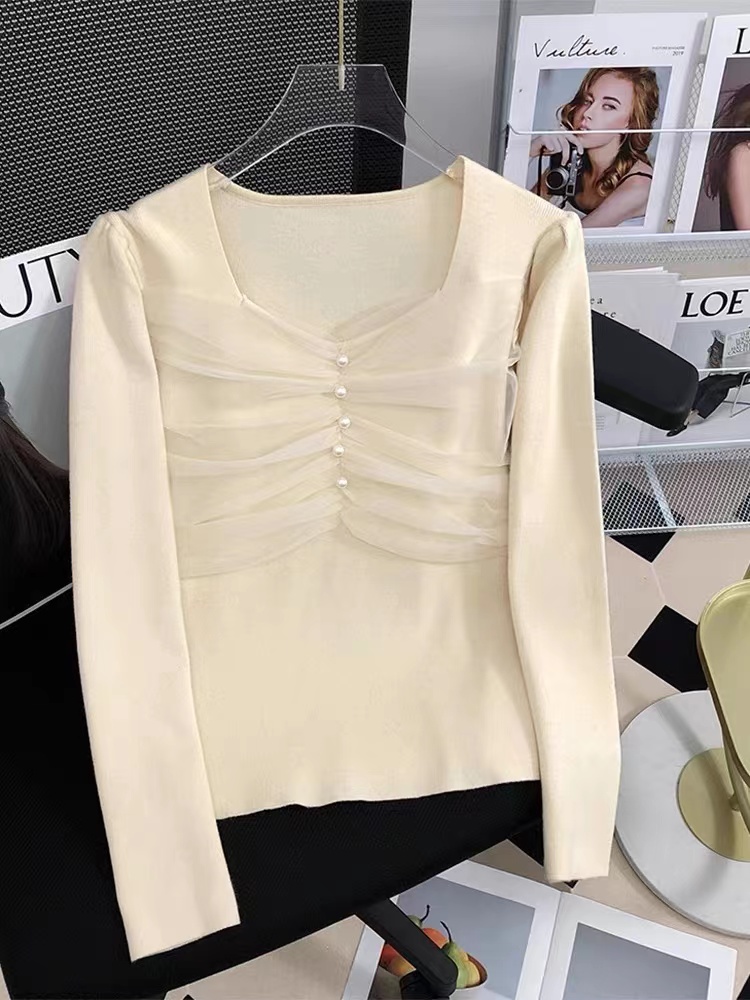 XIE7  法式长袖百搭上衣88358