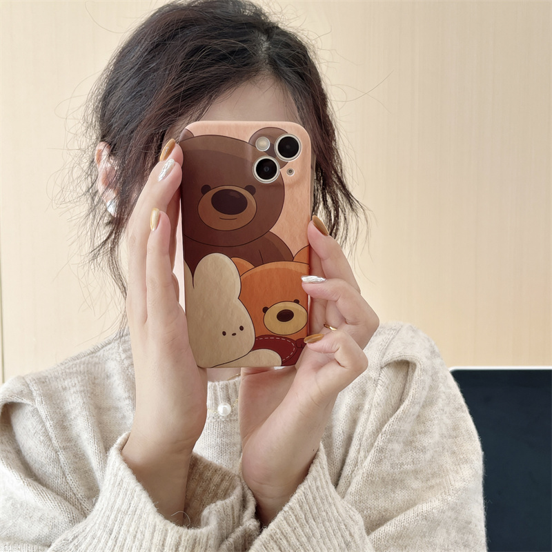 适用苹果系列iPhone14可爱韩风13/XR三只布偶12p全包11防摔手机壳