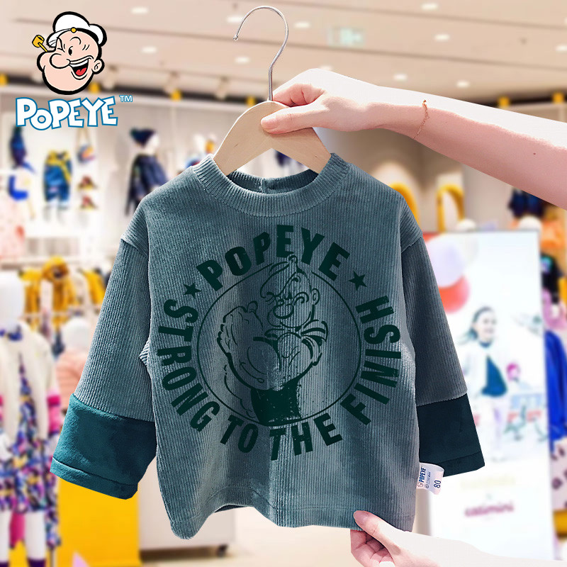 大力水手/POPEYE 男女童卡通卫衣儿童2023新款春装儿童装1Q2P064