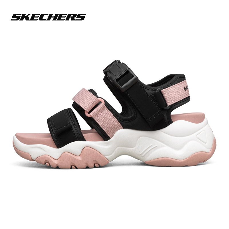 SKECHERS/斯凯奇夏季透气增高休闲女鞋运动凉鞋沙滩鞋66666302