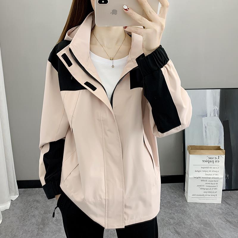 雅鹿冲锋衣外套女春秋防风防水单层透气户外2023新款定制潮牌登山