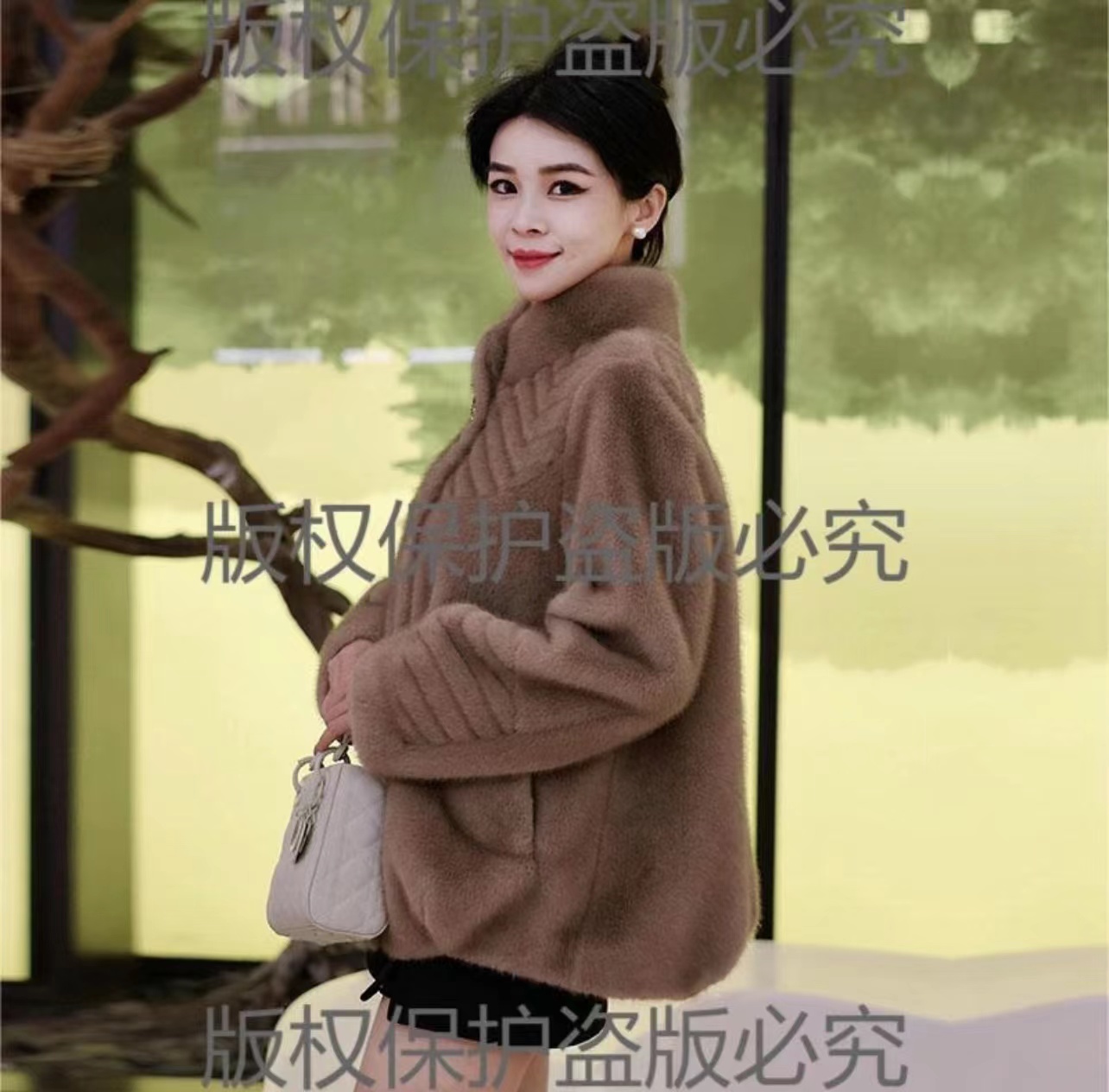 【王老板专属006】轻奢简约百搭女士麻花纹时尚上衣女士秋冬厚外套