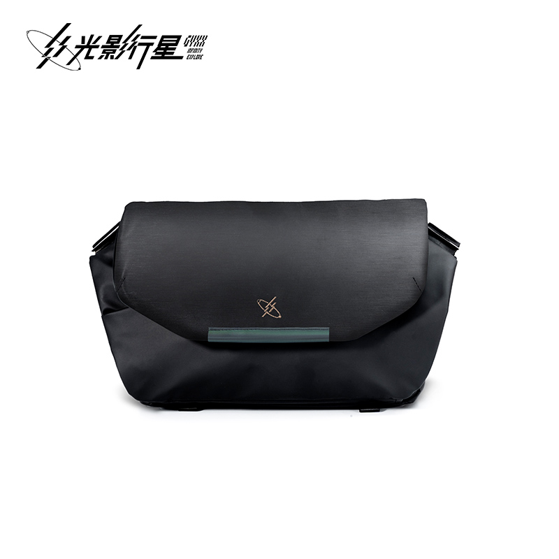 GYXX/光影行星斜挎包男士单肩包黑色休闲胸包百搭单肩iPad平板包