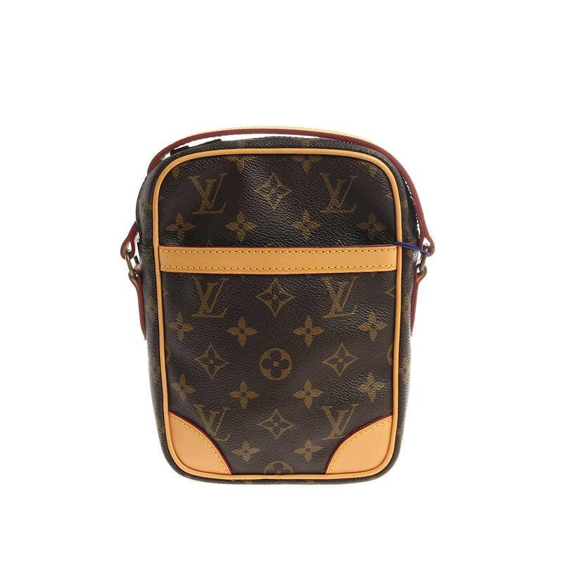 胖虎薛薛/路易威登/9新/公价10800/老花帆布拼皮/单肩包/10310378