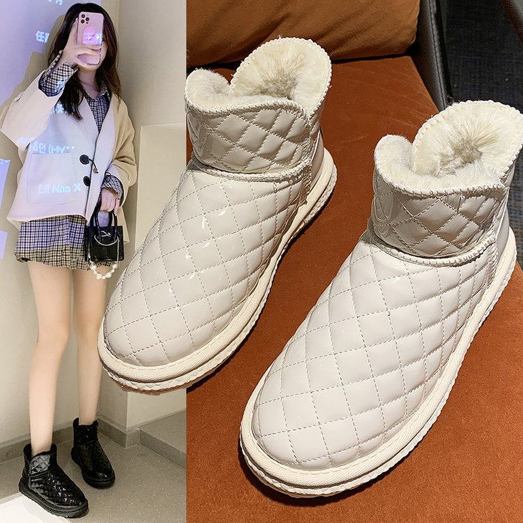 雪地棉女2023秋冬新款防水防滑百搭加绒雪地靴防冻鞋爆款棉鞋HY