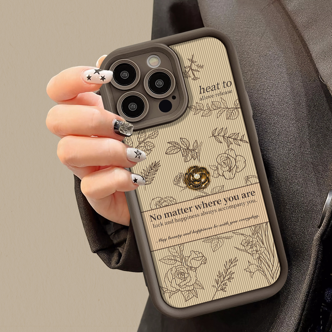 苹果硅胶15Pro山茶花iPhone14创意13promax手机壳12/11Pro全包软X