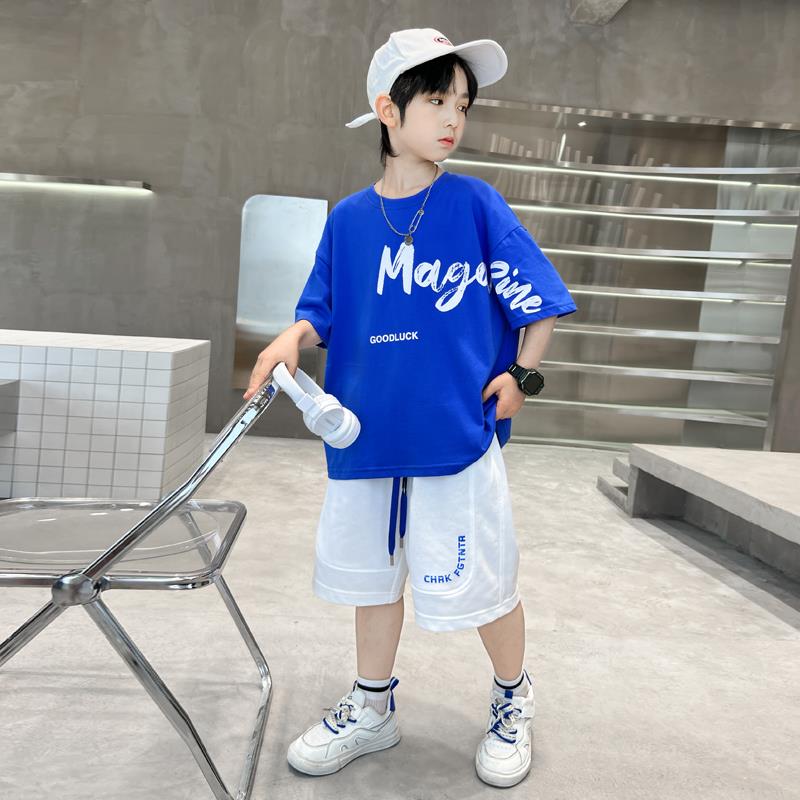 童装男童夏装套装2024新款儿童夏季短袖运动服中大童夏款帅气时髦