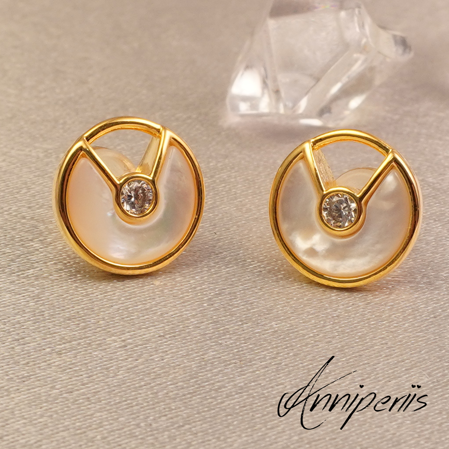 铜合金耳饰 Anni轻奢【D1233】古风百搭ins精致手工时尚简约耳饰