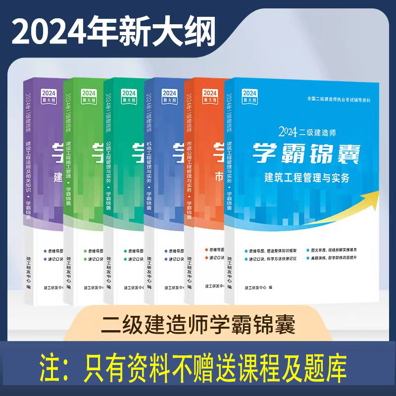 【只有书】2024年二建新版大纲教辅浓缩知识点