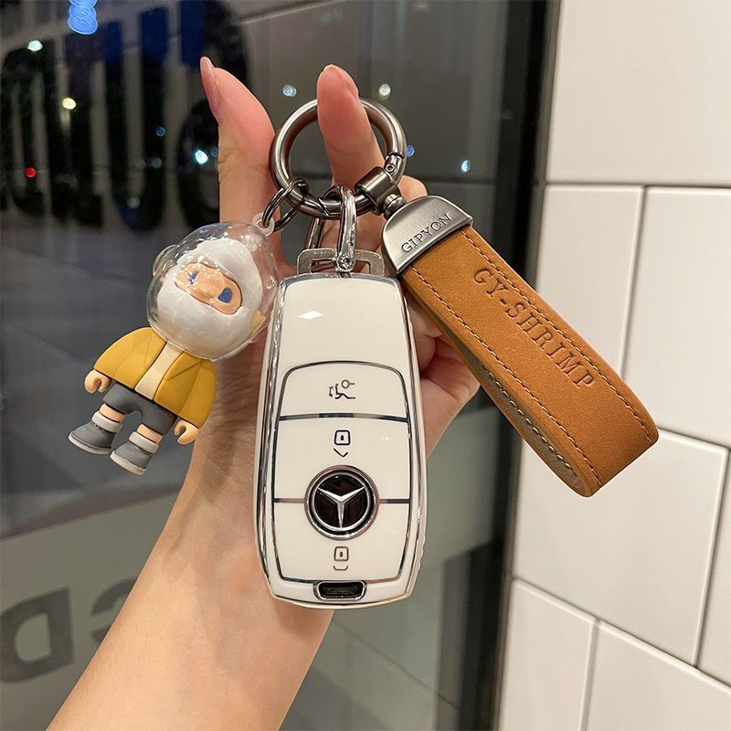 奔驰钥匙套e200le300lc260l车a200l男glc gla glb220女gle350扣壳