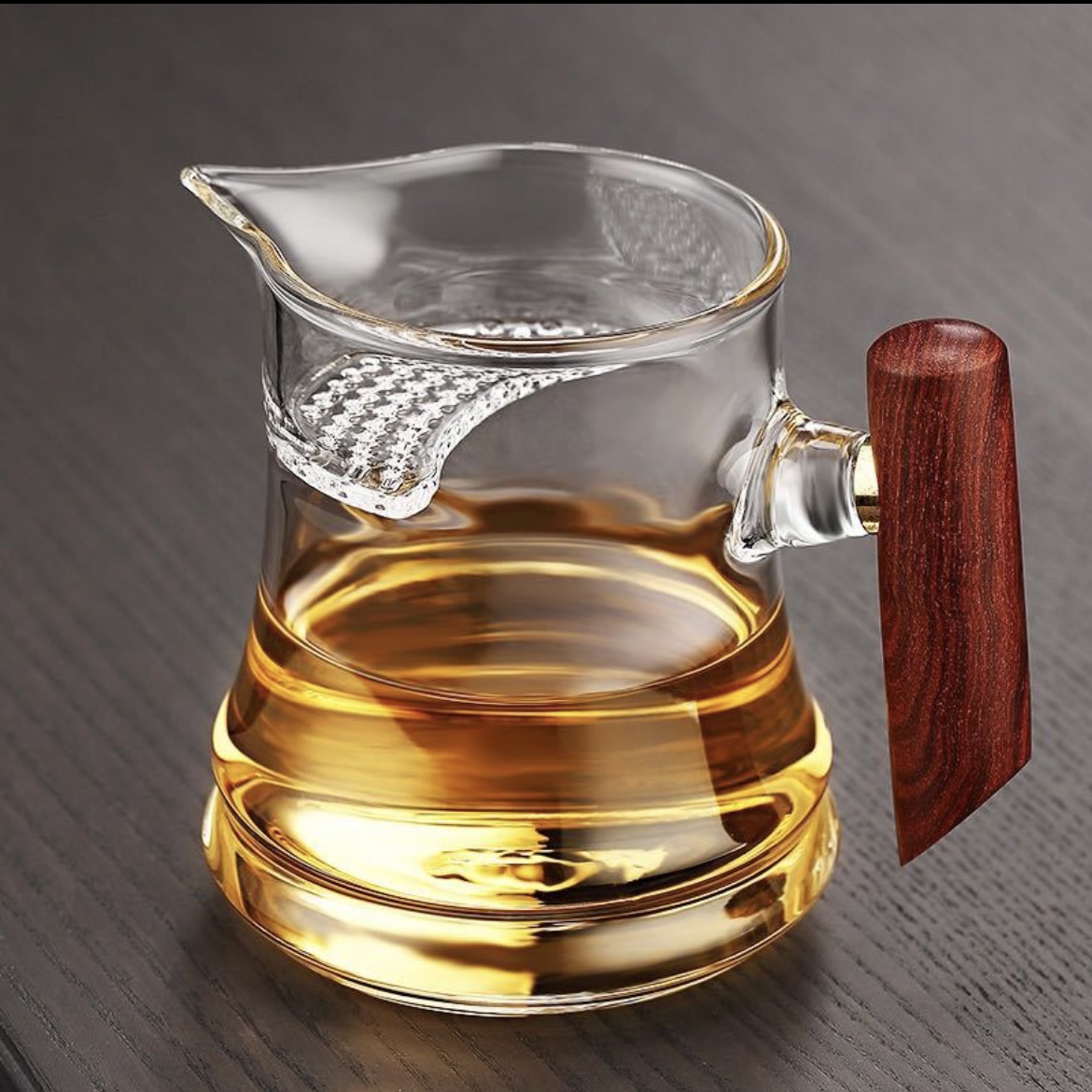 耐热玻璃茶壶月牙泡茶壶过滤一体公道杯茶水分离绿茶冲泡茶器带把