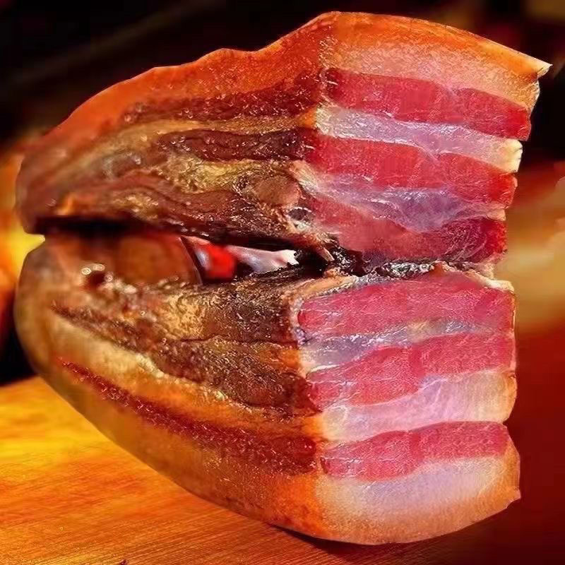 新化老赵推销农家腊肉烟熏