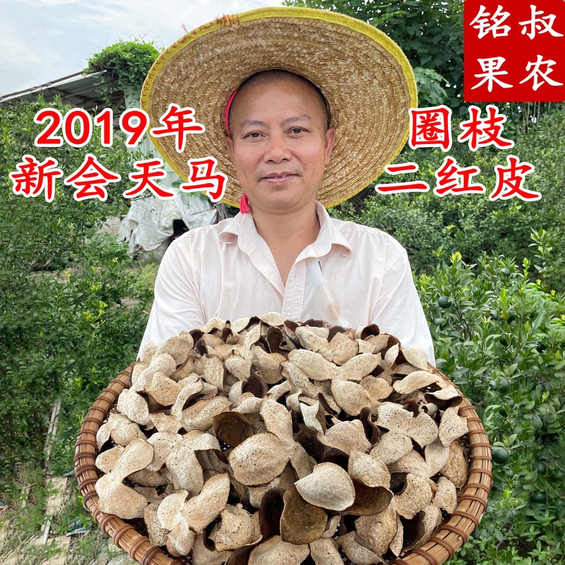 2019年新会天马圈枝二红皮（纯干仓生嗮老陈皮）品鉴货
