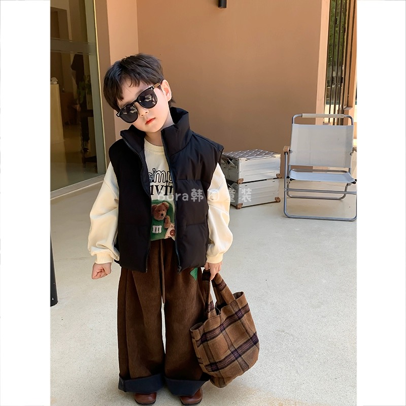 儿童纯色羽绒马甲加厚韩版冬季 H9