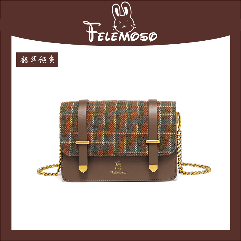 FELEMOSO韶华倾负-绣线半岛铁盒单肩斜挎包