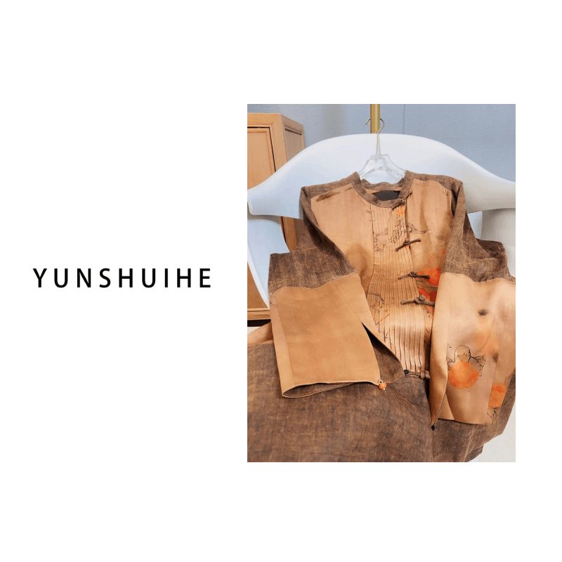 YUNSHUIHE定制！涅槃重生，古画祥云！桑蚕丝短外套