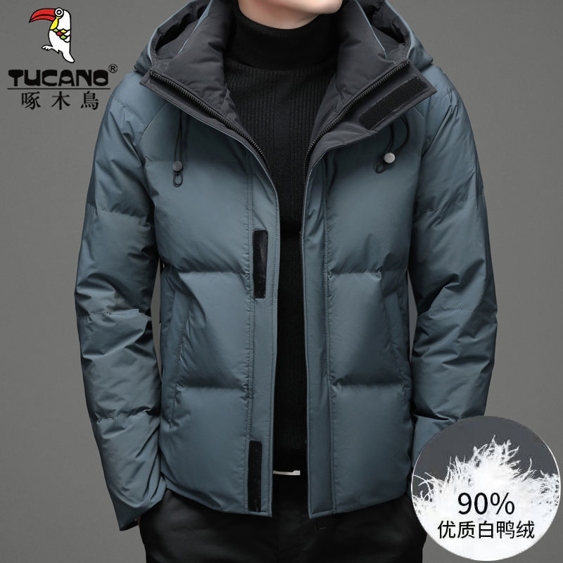 啄木鸟高档保暖棉服男士厚棉衣2023新款潮流短款舒适男装棉衣外套