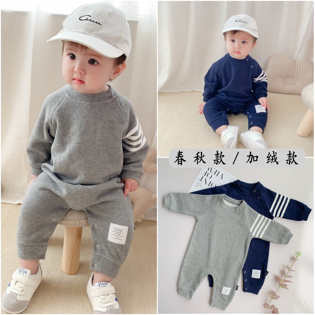 abnn婴儿连体衣男宝宝哈衣潮范婴幼儿爬服洋气儿童春秋连体爬服