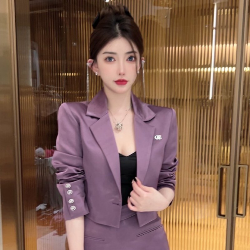 蓝蓝推荐 【香榭独白】微辣气质女人味小短西装外套 W3030067H