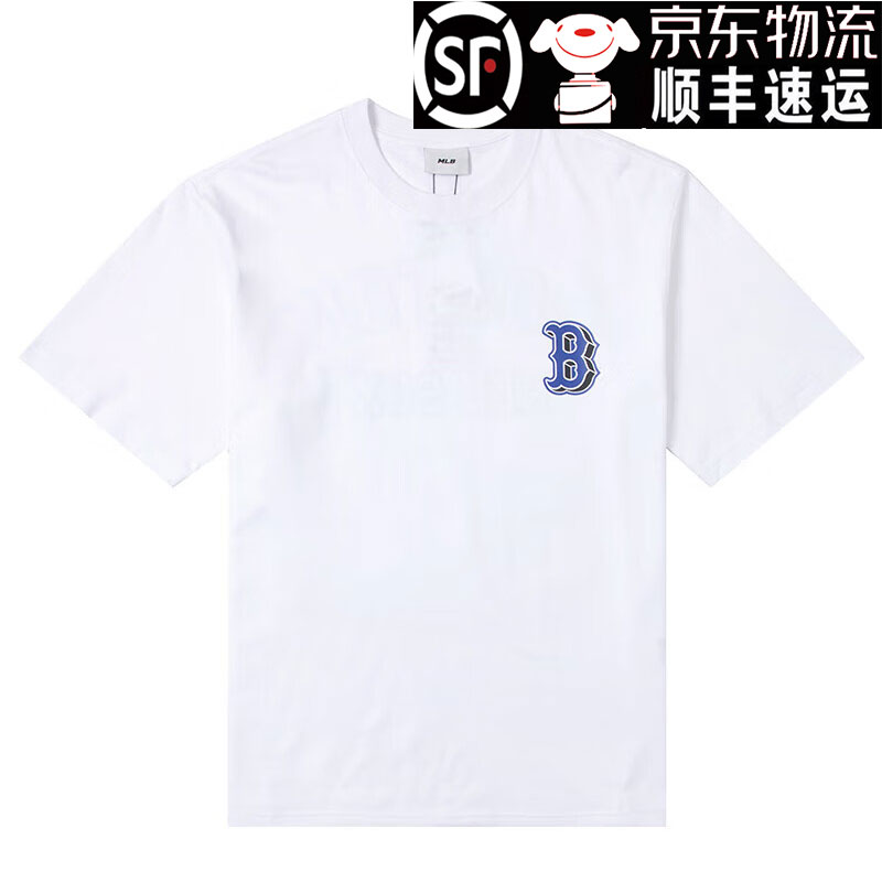 MLB美职棒 2023夏季男士女士情侣宽松休闲短袖T恤3ATSV0533-43WHS